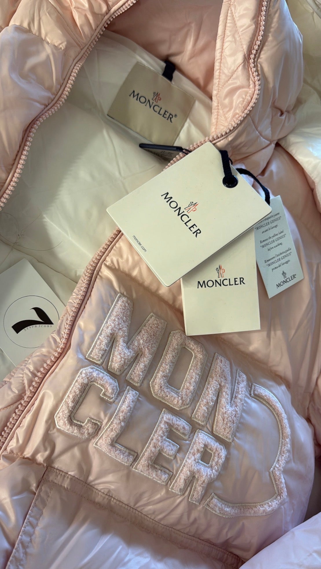 Moncler coat baby pink