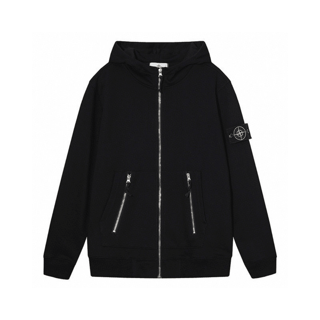 Stone Monogram 2.0 Zip Hoodie