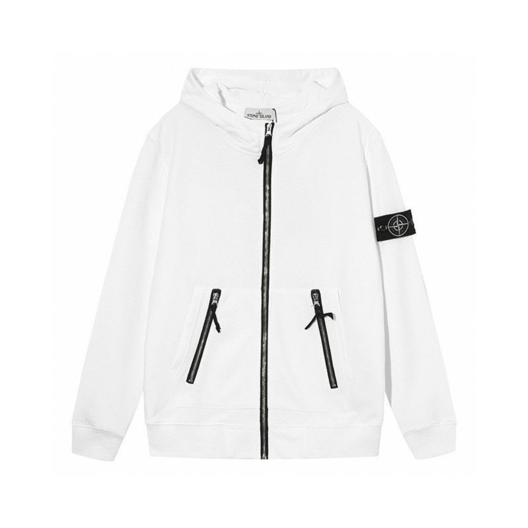 Stone Monogram 2.0 Zip Hoodie