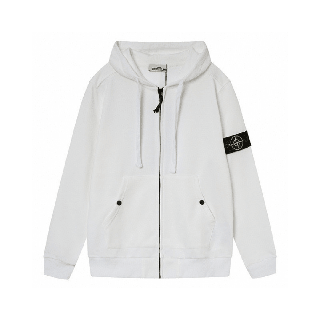 Stone Monogram 3.0 Zip Hoodie