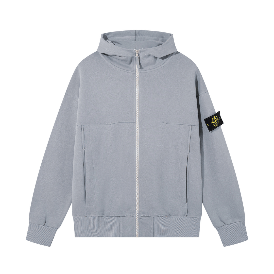 Stone Monogram 4.0 Zip Hoodie